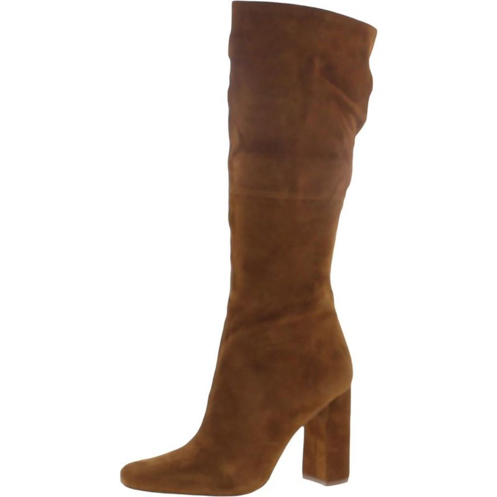 Steve Madden Womens Leilana Brown Suede Square Toe Knee-High Boots Shoes NWOB